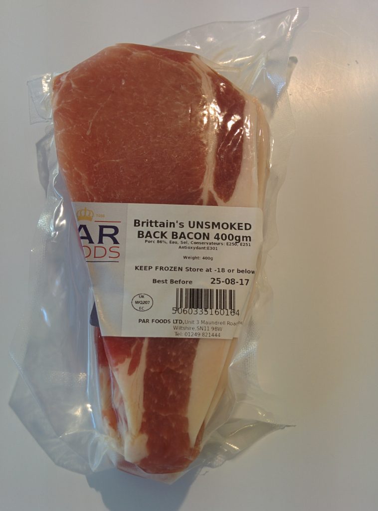 Brittainâ€™s Unsmoked Rindless Back Bacon 400g