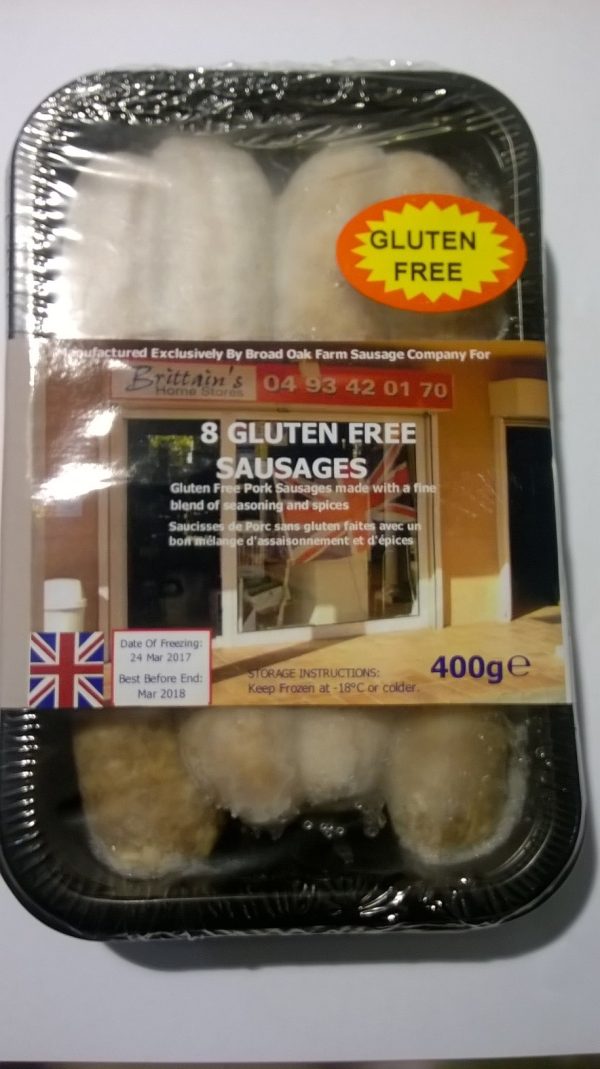 Broad Oak Farm Gluten Free Pork Sausages 400g