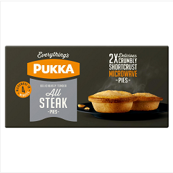 Pukka-Pies 2 Shortcrust All Steak Pies 460g - Brittains Direct