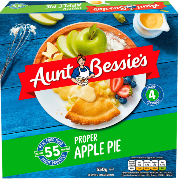 Aunt Bessies Family Apple Pie 550g