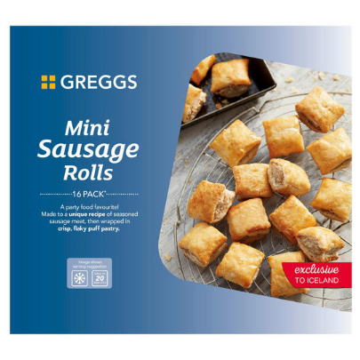 Greggs 16 Mini Sausage Rolls 433g - Brittains Direct